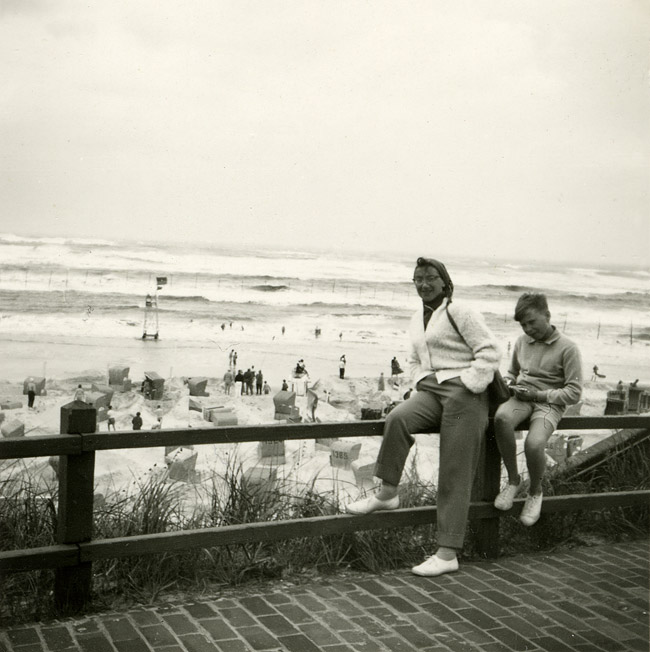 Blick von der Promenade an den Strand