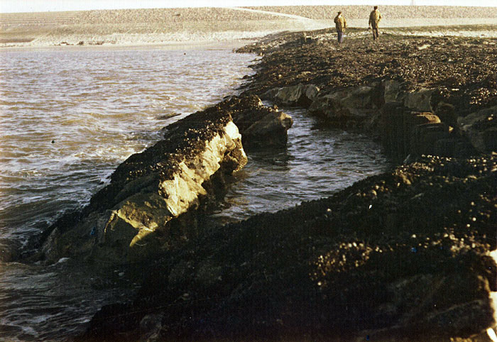 Sch&auml;den an Buhne A