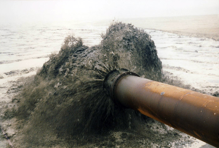 Sandvorspülung auf Wangerooge