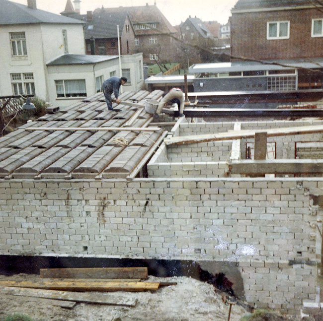 Bau der Villa D&uuml;ne