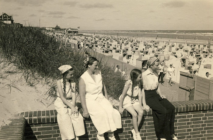 Kurze Pause an der Treppe zum Strand
