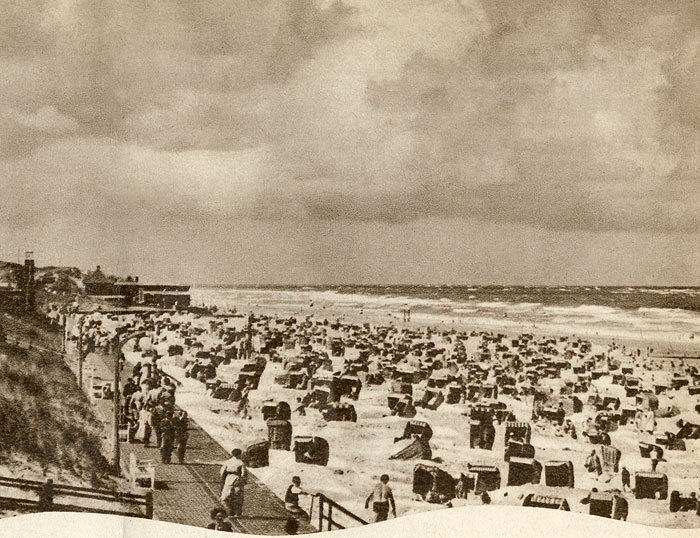 Hauptstrand in den 1950er Jahren