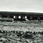 Sturmflut 1962. Zerst&ouml;rte Strandmauer